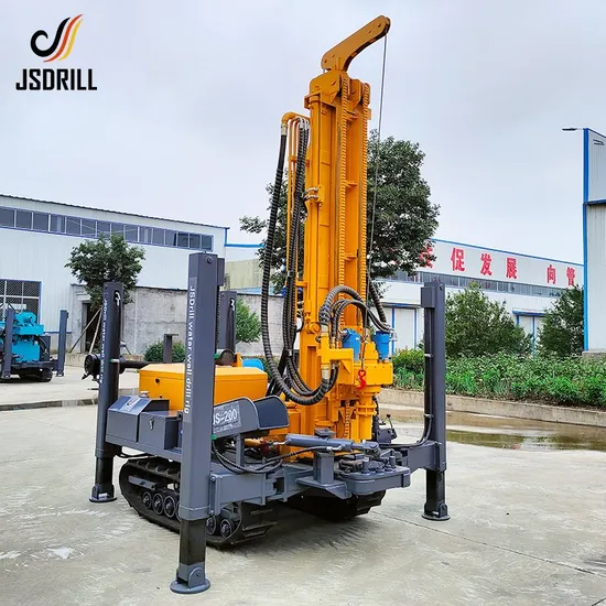 Crawler Hydraulic Water Well Drilling Rig, 200m Depth, Versatile Applications 
